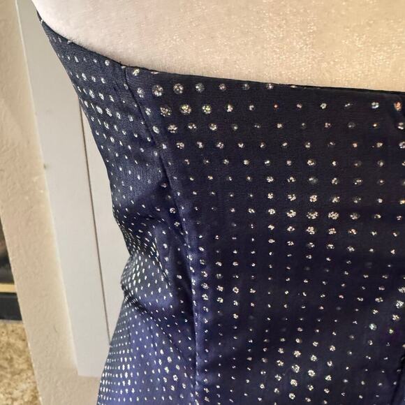 Vintage McClintock 90s Prom Dress Ball Gown Blue Y2K Goth Corset Princess Sz 16 - Picture 9 of 13